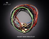 Heart Charm Hemp Braided Wish Bracelets