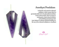 Orgonite Amethyst Gemstone Pendulum - www.blissfulagate.com