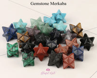 Gemstone Merkaba Star Stones - www.blissfulagate.com