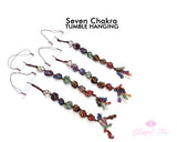 Seven Chakra Selenite Stick Car Hanging