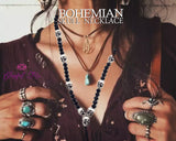 Bohemian Skull Mala Beads Necklace - www.blissfulagate.com