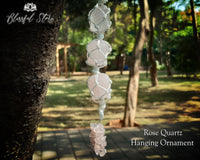 Rose Quartz Tumble Stone Hanging Ornament