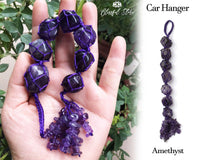 Amethyst Tumbled Stone Hanging Ornament - www.blissfulagate.com