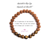 Tiger Eye and Rudraksha Beads Mix Japa Mala & Bracelet