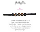 Tiger Eye Gemstone Beaded Braided Bracelets .