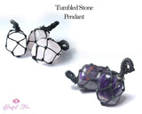 Gemstone Tumble Stone Pendant - www.blissfulagate.com