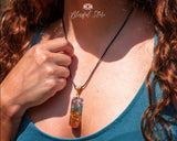 Seven Chakra Healing Pendant with Copper Wire Orgone Pendant