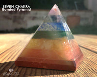 Seven Chakra Bonded Mini Pyramid