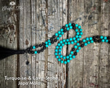 Turquoise And Lava Stone 108 Beads Japa Mala