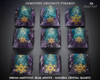 Amethyst Mix Crystal Gemstone EMF Pyramids.