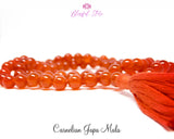 Natural Gemstone Carnelian Stones Japa Mala 8mm