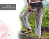 Peacock Harem Pants Cotton Feather Printed Pants Harem Aladdin Pants Printed Harems