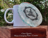 Clear Quartz Buddha Orgonite Energy Crystal Water Charging Plate / Coaster - www.blissfulagate.com