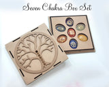 Seven Chakra Gemstones Wooden Box Set