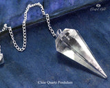 Orgonite Clear Quartz Gemstone Pendulum - www.blissfulagate.com