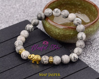 Elephant Charm Gemstone Bracelet - www.blissfulagate.com