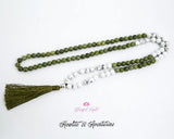 Howlite and Aventurine Beads Mix Stone Japamala.