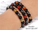 Mix Gemstone Beaded Bracelets .