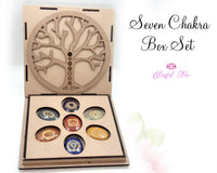 Seven Chakra Gemstones Wooden Box Set