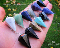 Orgonite Cone Gemstone Pendulum - www.blissfulagate.com