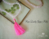 108 Beads Natural Gemstone Pure Rose Quartz Stones Japa Mala 8mm - www.blissfulagate.com