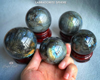 Labradorite Sphere. - www.blissfulagate.com