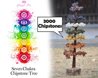 Seven Chakra Big Size Gemstone Trees - www.blissfulagate.com