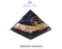 Gemstone Orgonite Pyramid with Charms - www.blissfulagate.com