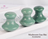 Aventurine Mushroom Gua Sha - www.blissfulagate.com