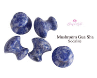 Sodalite Mushroom Gua Sha - www.blissfulagate.com