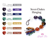 Car Hanging Seven Chakra Heart Stones - www.blissfulagate.com