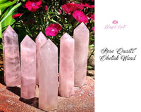 Rose Quartz Obelisk Wand