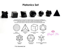 Rose Quartz Platonic Solids Sacred Geometric Set