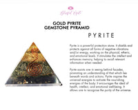 Gold Pyrite Orgonite EMF Pyramid.