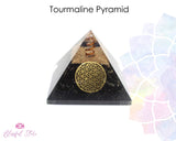 Black Tourmaline Orgone Chakra Pyramid. - www.blissfulagate.com