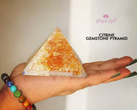 Citrine Orgonite EMF Pyramid.