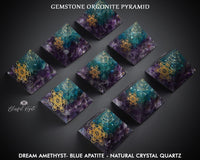 Amethyst Mix Crystal Gemstone EMF Pyramids.