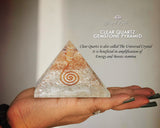 Clear Quartz Orgonite EMF Pyramid.