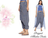 Aladdin Harem Pants Cotton Stripped Pants Harem Stripped Aladdin Pants Printed Harems Boho Pants Line Aladdin Pants