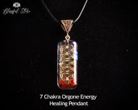 7 Chakra Orgone Healing Pendant - www.blissfulagate.com