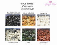 Set of 6 Raw Crystals Stones Reiki Home Decors Set