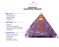 Amethyst Orgonite EMF Pyramid.