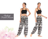 Elephant Harem Pants Cotton Elephant Printed Pants Harem Aladdin Pants Printed Harems