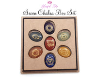 Seven Chakra Gemstones Wooden Box Set