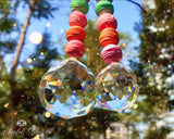 Rubber Beads Crystal Sun Catcher Hanging Ornament - www.blissfulagate.com