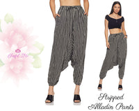 Aladdin Harem Pants Cotton Stripped Pants Harem Stripped Aladdin Pants Printed Harems Boho Pants Line Aladdin Pants