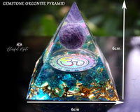 Amethyst Crystal Gemstone EMF Pyramids.