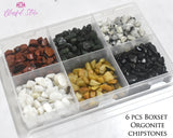 Set of 6 Raw Crystals Stones Reiki Home Decors Set