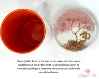 Rose Quartz Gemstone Crystal Water Charging Plate  / Tree Of Life Coaster - www.blissfulagate.com