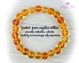 Genuine Natural Citrine Beaded Bracelet